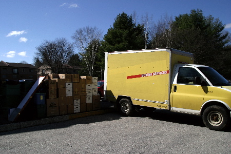 Truck and boxes