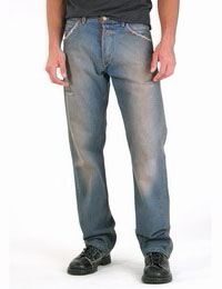 Authentic dirt-washed jeans